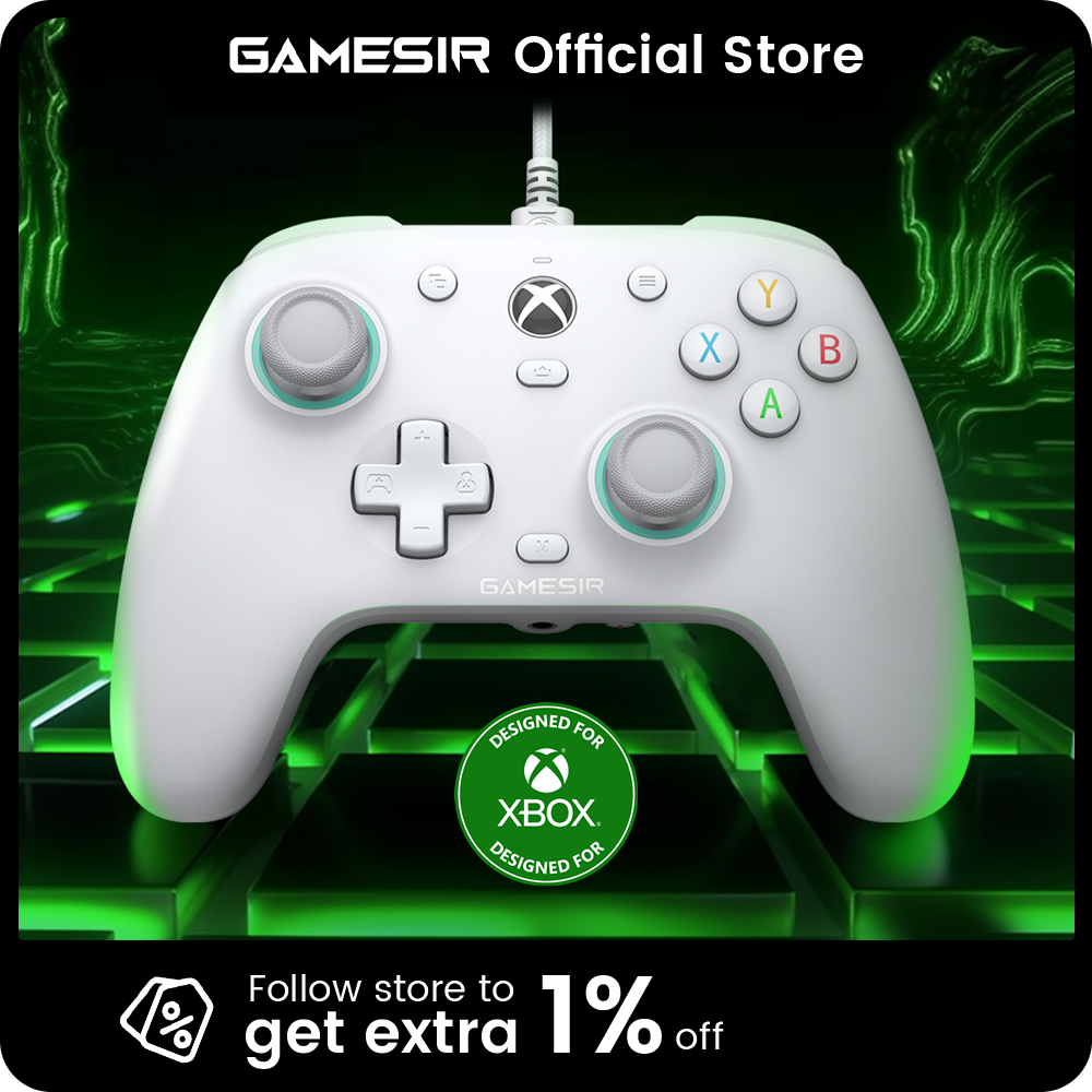 وحدة تحكم ألعاب GameSir G7 SE Xbox لوحة ألعاب سلكية لأجهزة Xbox Series X وXbox Series S وXbox One، مع عصا تحكم بتأثير القاعة