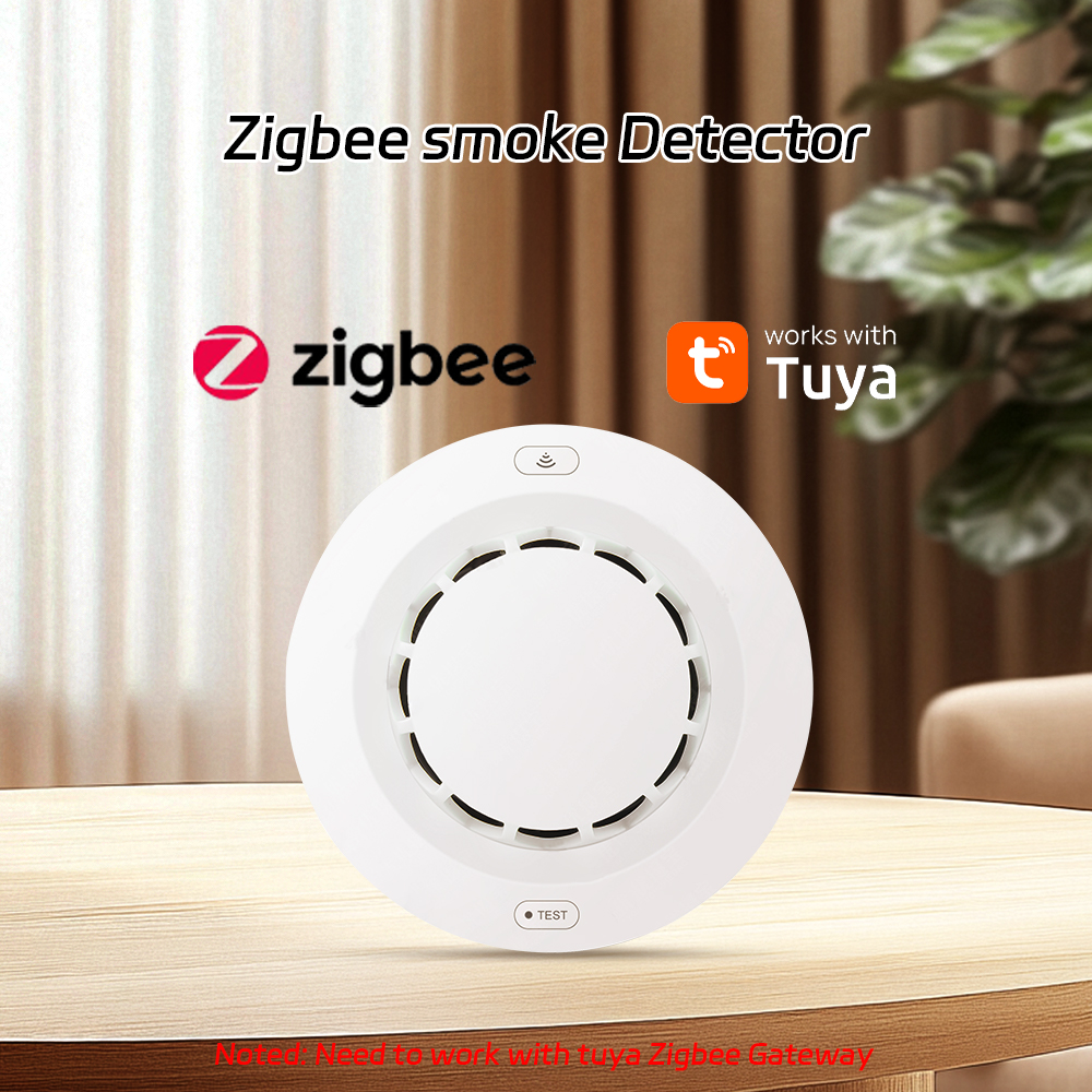 ZIgbee إنذار الدخان كاشف الدخان المحدد نظام إنذار الحريق التلقائي مستودع فندق كاشف الدخان التجارة المنزلية