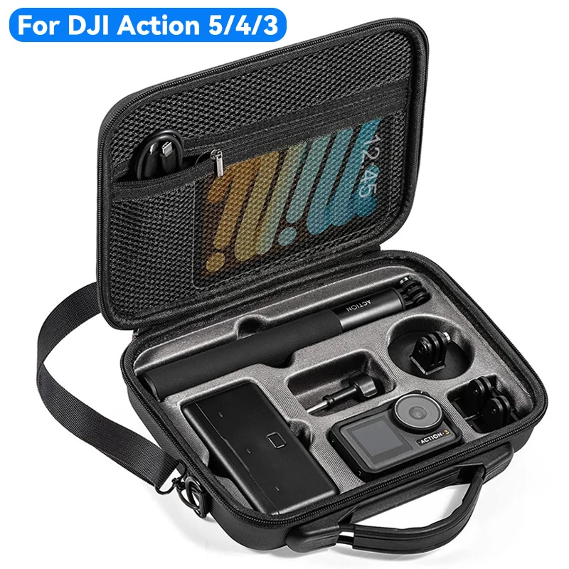 حقيبة حمل محمولة لـ DJI OSMO Action 5 PRO Action 4 3 حافظة واقية للكاميرا صندوق سفر حقيبة تخزين ملحقات الكاميرات