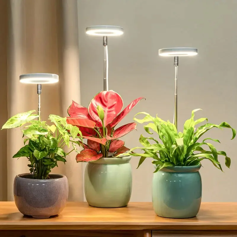 LED تنمو ضوء الطيف الكامل مصباح النبات قابل للتعديل عكس الضوء تزايد مصباح LED الزراعة المائية مصباح مع الموقت للضوء النباتات الداخلية