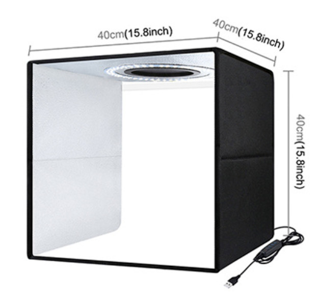40x 40سم 144LED خيمة ضوء LED محمولة صندوق شريط مكعب غرفة استوديو التصوير 16 بوصة