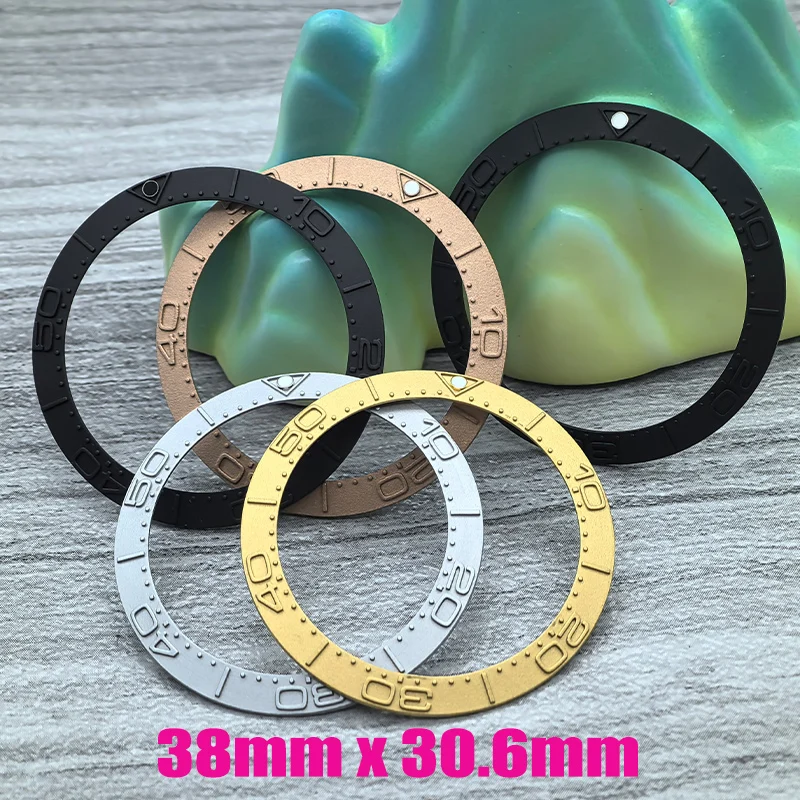 Mod 38 مللي متر × 30.6 مللي متر منحني السيراميك الحافة إدراج صالح SKX007 SKX009 GMT SUB ساعة حافظة NH35 NH36 حركة الحافة حلقة ساعة تجديد جزء