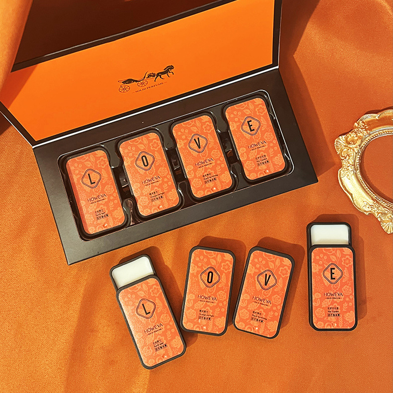 مجموعة عطور صلبة مكونة من 4 قطع، عطر زهري وفواكه، عطر يدوم طويلاً، عطر خفيف ومحمول، فكرة للهدايا/يوميًا