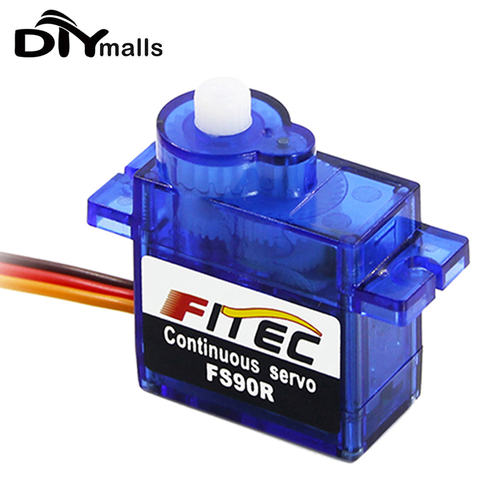 محرك سيرفو صغير Feetech FS90R بدوران مستمر 360 درجة، 9 جرام، مناسب لأردوينو والروبوتات والطائرات والقوارب