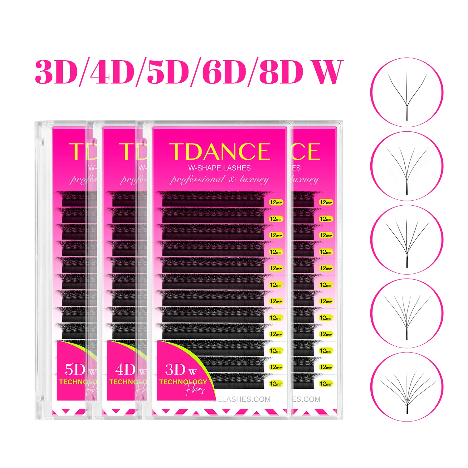 TDANCE 3D 4D 5D 6D مراوح مسبقة الصنع رمش تمديد ث نمط فو المنك الطبيعي لينة بلوم لاش التلقائي المزهرة حجم الرموش