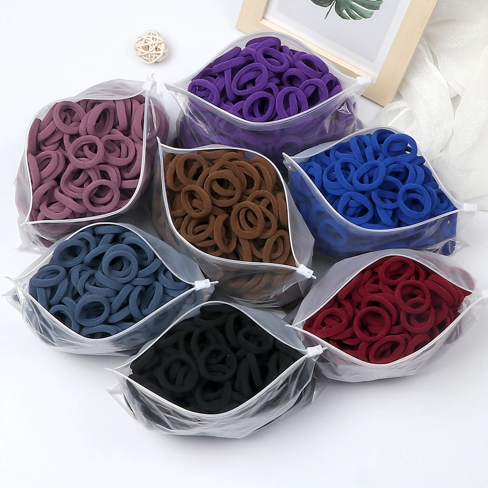 50/100 قطعة 3 سنتيمتر الأطفال عقال عالية مطاطا بلون Scrunchies الاطفال الطفل العصابات الشعر أغطية الرأس إكسسوارات الشعر حامل الهدايا