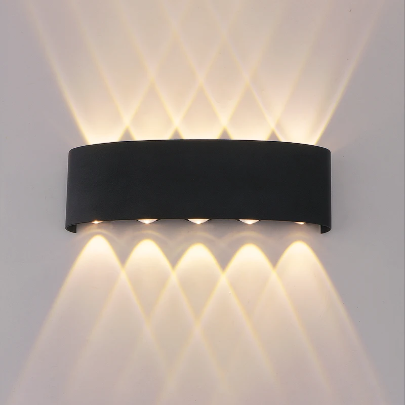 مصباح جداري LED لأعلى ولأسفل، مصباح جداري داخلي مقاوم للماء لغرفة النوم وغرفة المعيشة والممر والإضاءة الداخلية والخارجية