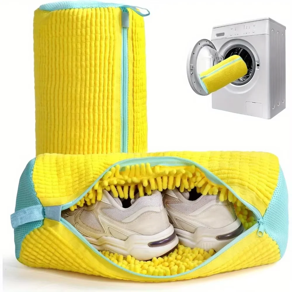 حقيبة غسيل أحذية متينة لجميع أنواع الأحذية بسحاب للأحذية الرياضية والعادية، حقيبة غسيل أحذية قابلة لإعادة الاستخدام