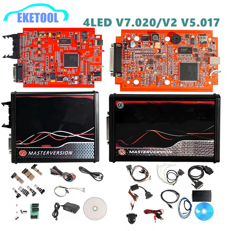 KESS Online Red V2.80 V5.017 V2 KTAG 4LED V7.020 V2.25 بدون رمز Obd2 Manager V7.020 Obd2 V2 ECU مبرمج الماسح الضوئي