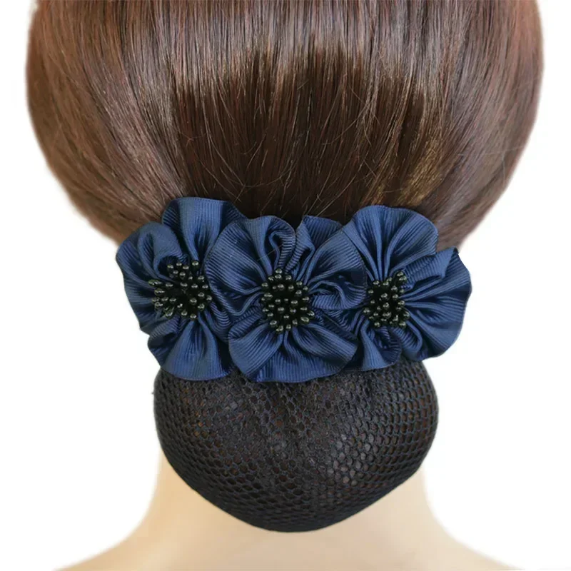 I-Remiel تول الأزهار الدانتيل الساتان غطاء الشعر أنيق الشريط Bowknot القوس الكروشيه كعكة صافي سنود إكسسوارات الشعر دبوس الشعر المرأة سيدة