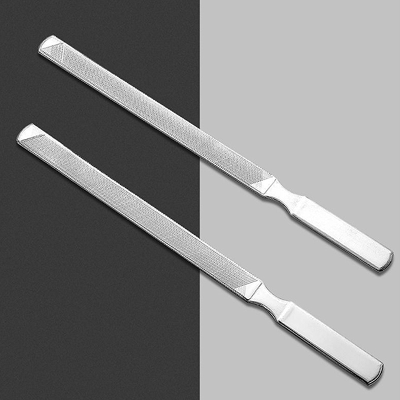 1/2 قطعة مبرد أظافر احترافي من الفولاذ المقاوم للصدأ كتلة تلميع الرملي لمسمار Nailfile مانيكير لوازم أدوات الفن الجمال