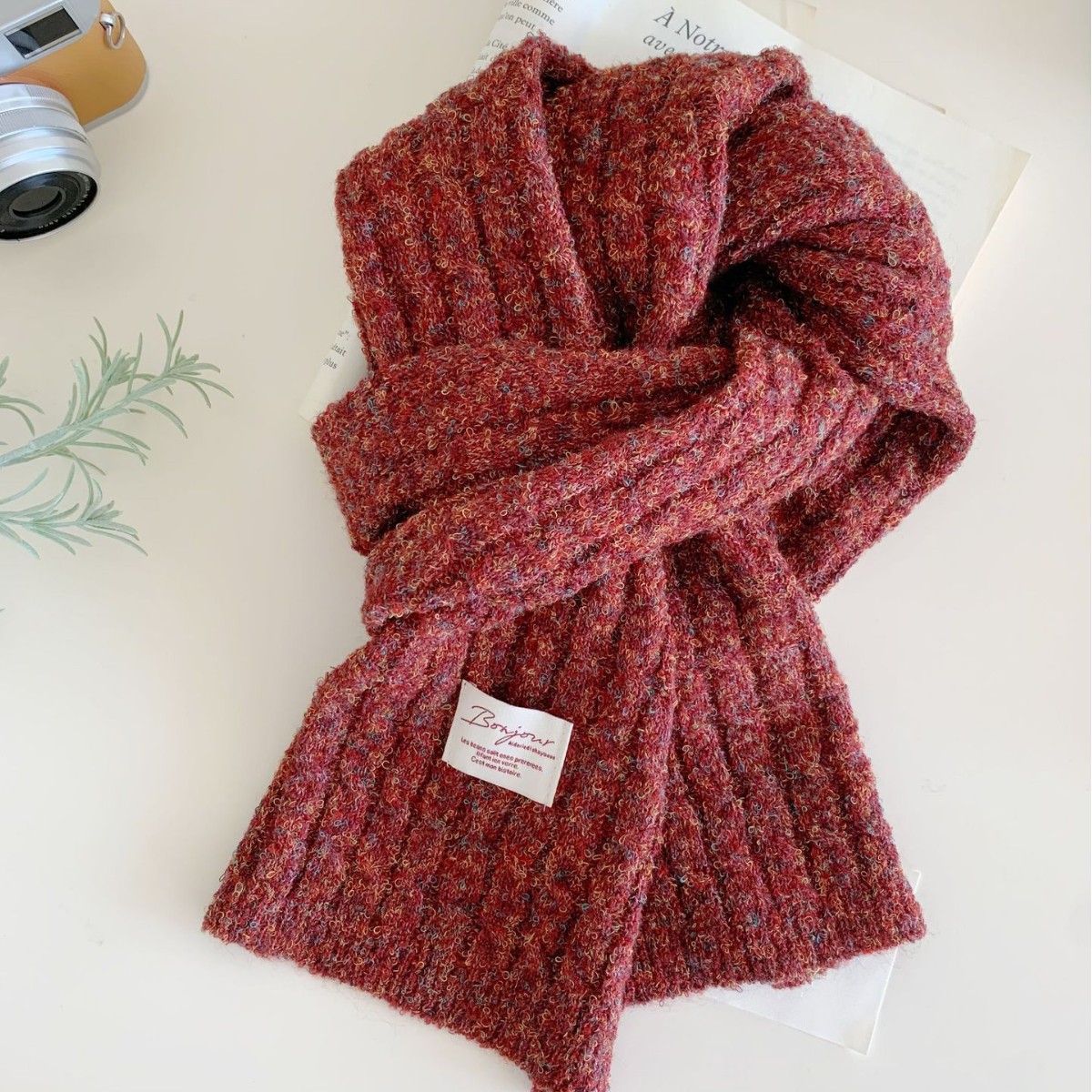 shawl مرن دافئ مخيط