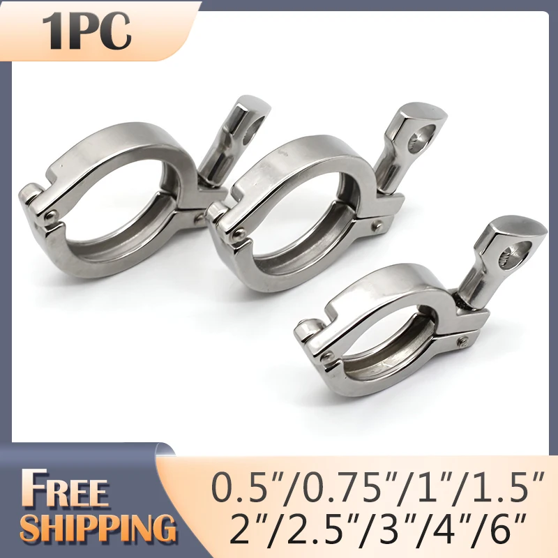 0.5 "0.75" 1 "1.5" 2 "2.5" 3 "4" 5 "ثلاثي المشبك SUS 304 الفولاذ المقاوم للصدأ تركيب الأنابيب الصحية للمنزل تخمير البيرة