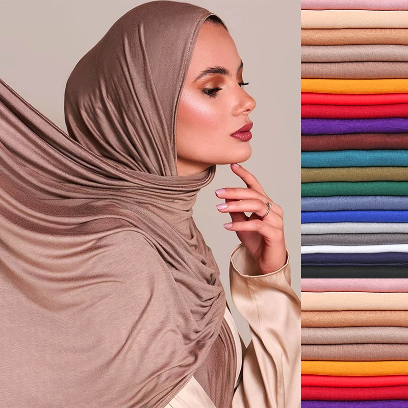 نيو جيرسي إمرأة مسلم رمضان موضة مشروط القطن جيرسي الحجاب المرأة جودة عالية بلون لينة الحجاب وشاح أفريقي طويل