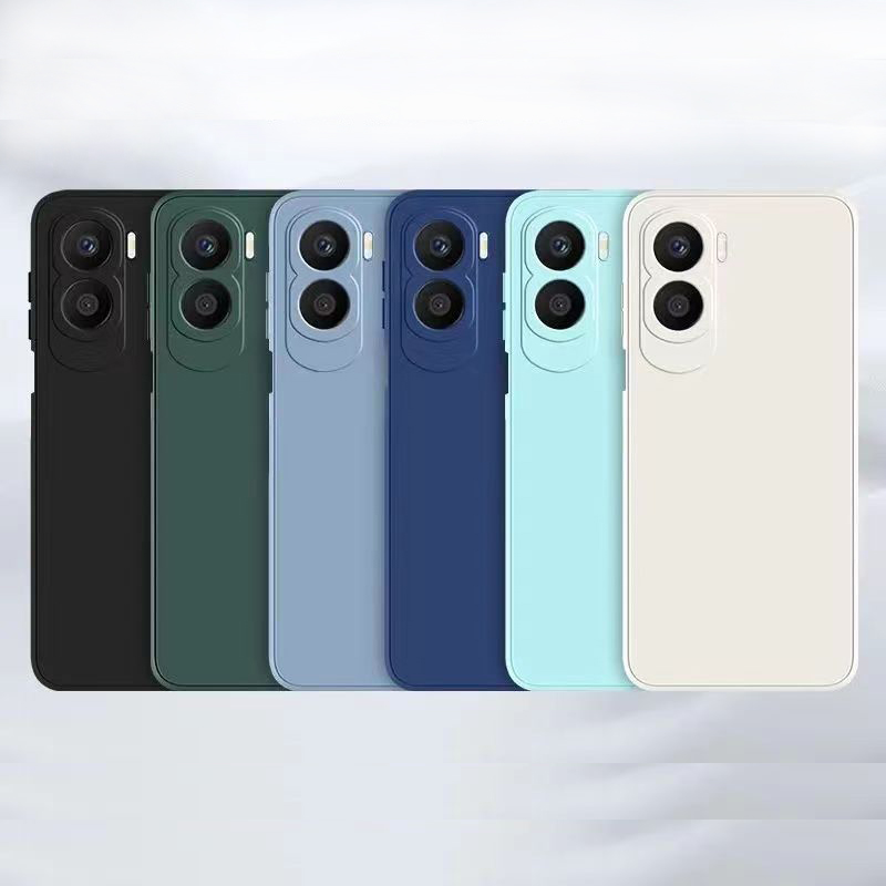 حافظة لهاتف Honor 90 Lite حافظة حماية من المطاط العادي من السيليكون السائل لهاتف Honor 90 Lite حافظة لهاتف Honor 90 Lite