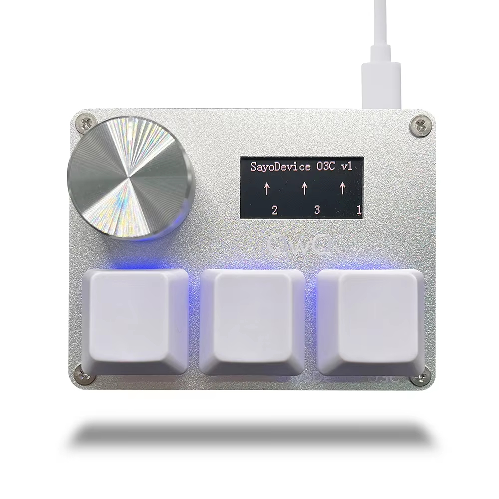O3C لعبة لوحة المفاتيح SayoDevice OSU O3C الزناد السريع قاعة مفاتيح المغناطيسي الوردي مفاتيح لوحة المفاتيح مقبض الشاشة نسخة لصق Shotcut