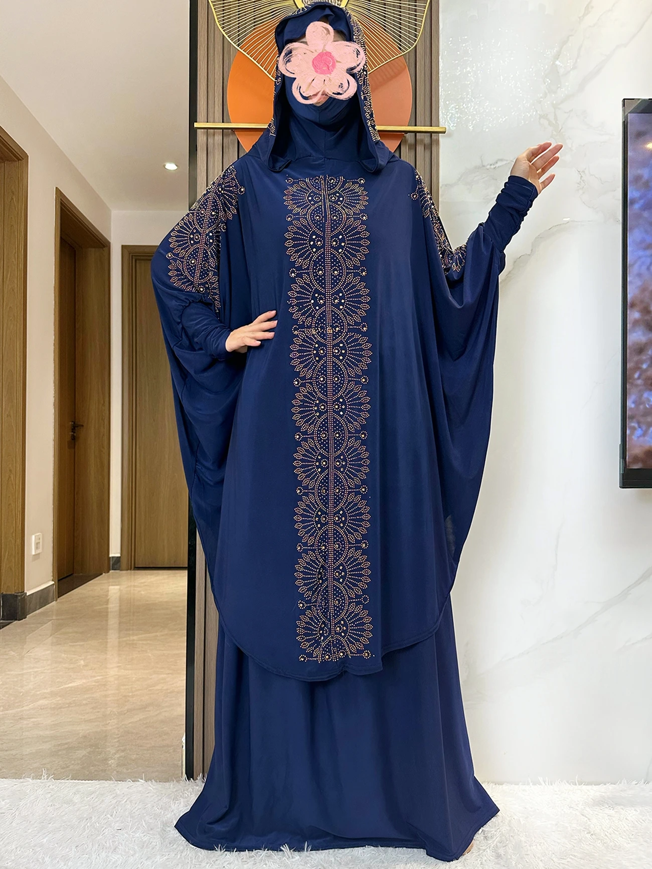 جديد قطعتين مجموعة الصلبة جلباب الصلاة عباية إسلامية مجموعة النساء ملابس الصلاة فستان الحجاب طويل خيمار تنورة مجموعات رمضان الإسلامي