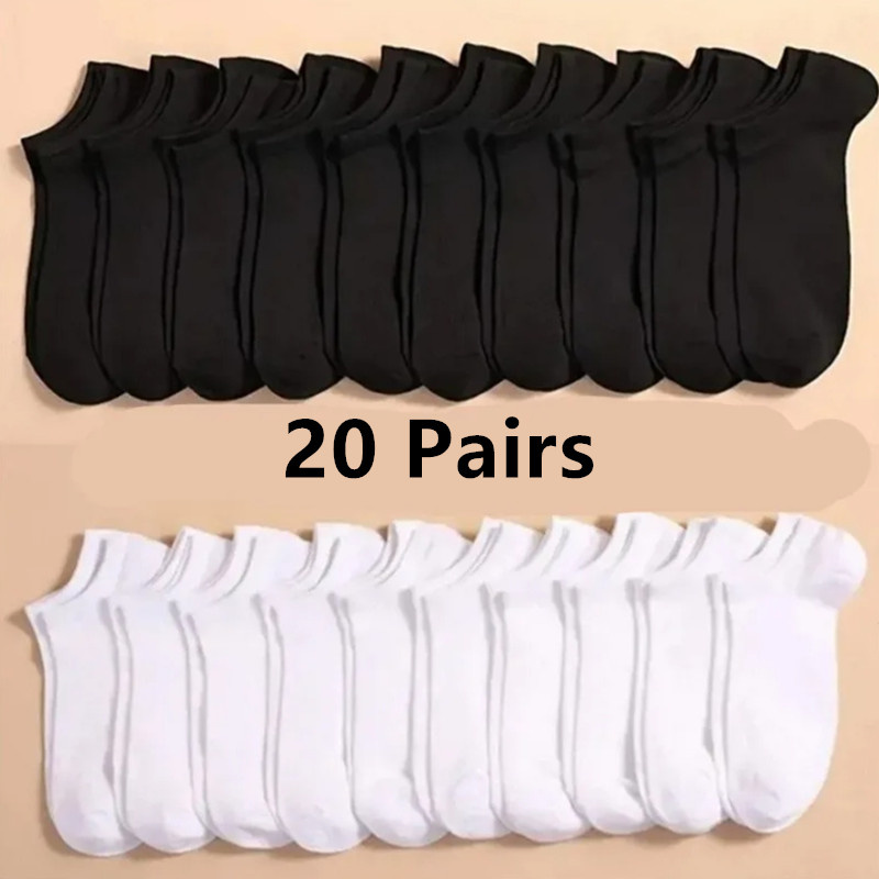 5/10/20 Pairs الأبيض عادية تنفس الجوارب قارب الجوارب للنساء الرجال غير مرئية المنخفضة قطع سيليكون عدم الانزلاق لا تظهر الكاحل الجوارب