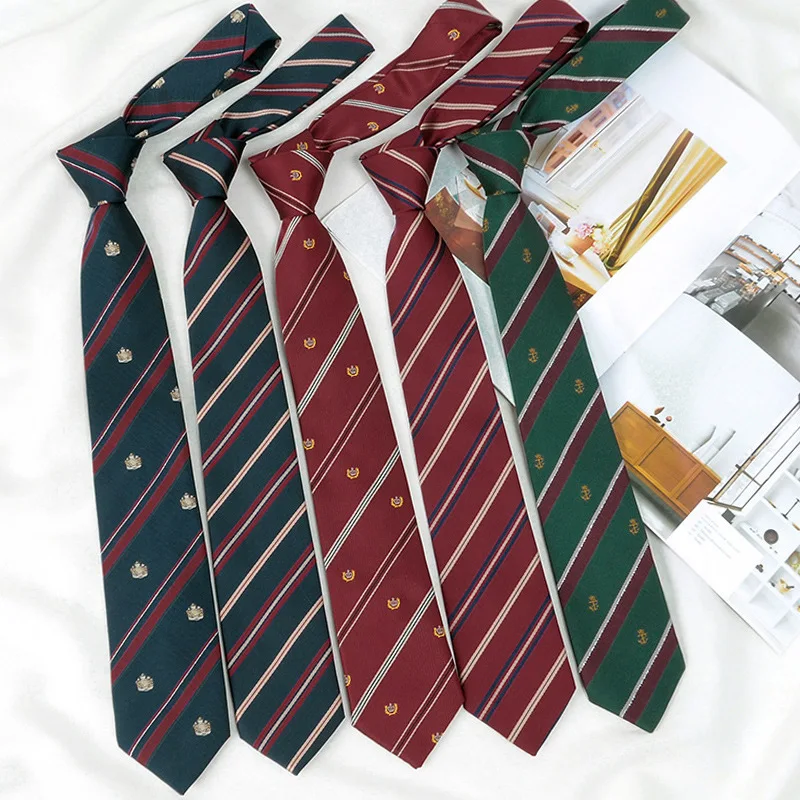 الكورية JK ربطة العنق بسيطة منقوشة برقبة مخطط رابطة عنق الملابس والاكسسوارات Cravat موحدة ربطة القوس فيونكة النساء الرجال ربطات العنق الزفاف