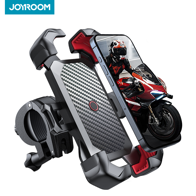 حامل هاتف الدراجة Joyroom 360 °   عرض حامل هاتف الدراجة العالمي لحامل الهاتف المحمول مقاس 4.7-7 بوصة ومشبك GPS المقاوم للصدمات