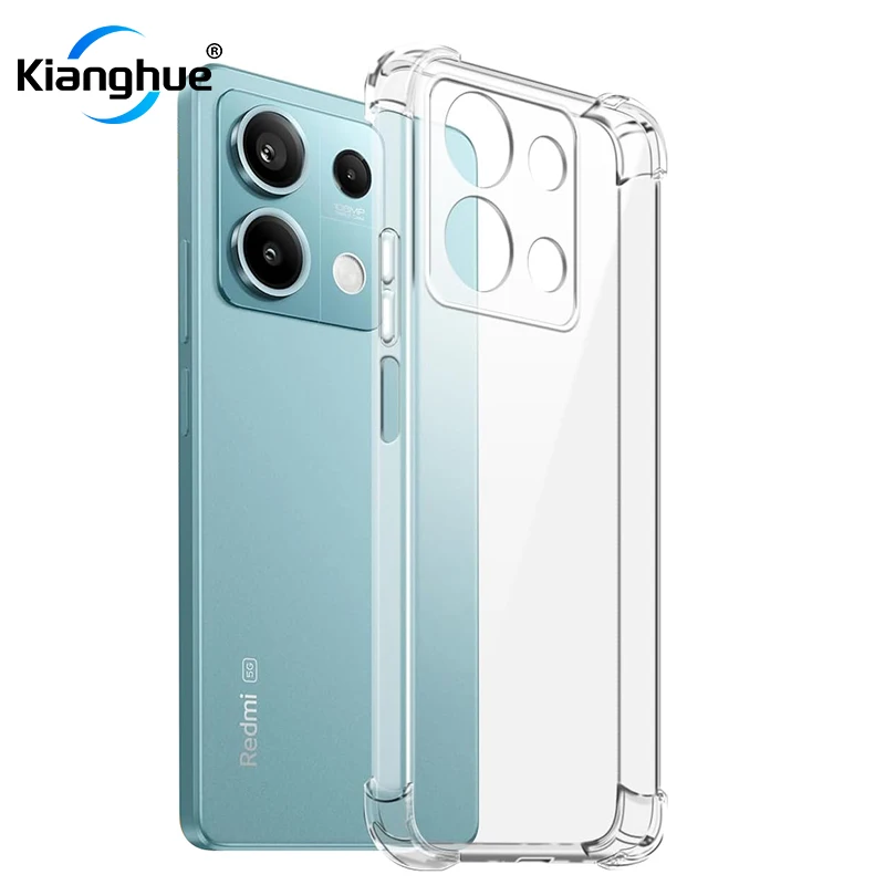 حافظة من السيليكون المقاوم للصدمات لهاتف Xiaomi Redmi Note 13 12 12S 12T 11 11T 11S 10 10S Pro Plus Pro + 4G 5G غلاف شفاف ناعم ورقيق للغاية