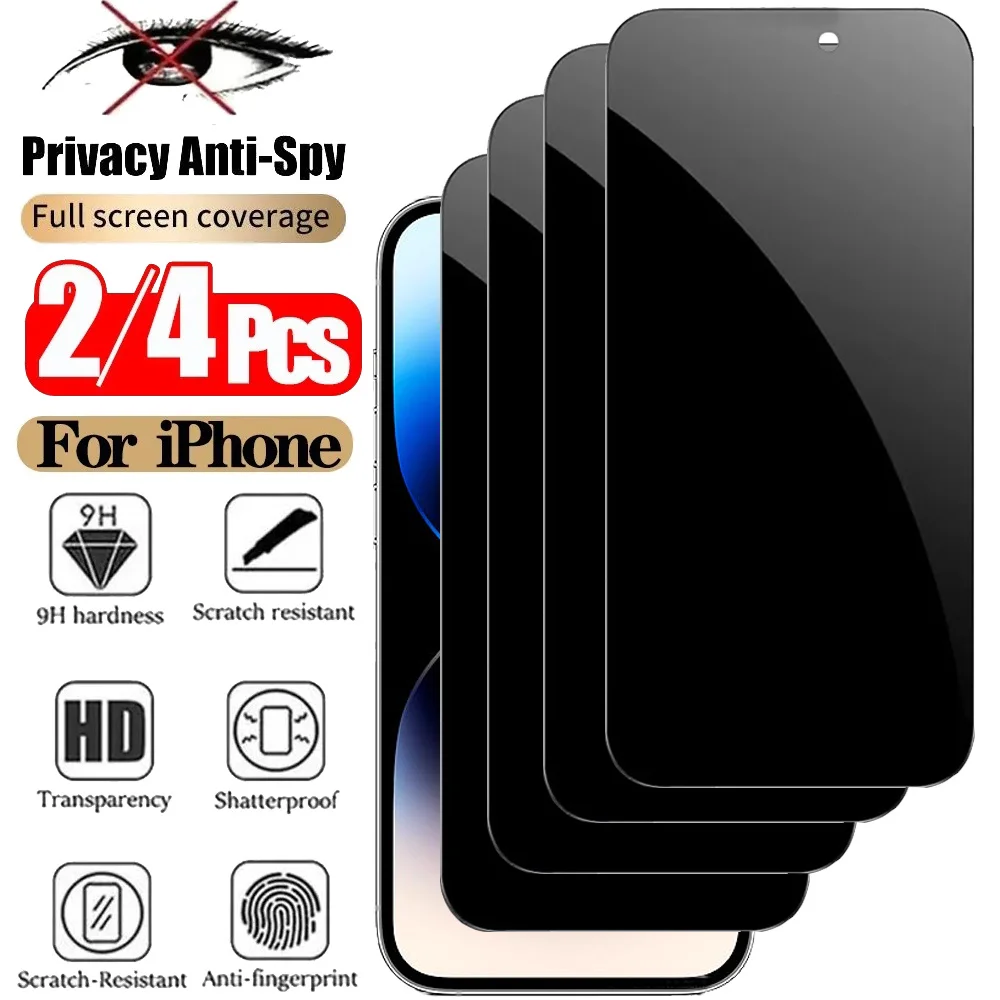 واقي شاشة الخصوصية لهاتف iPhone 18 17 Pro Max زجاج مضاد للتجسس لهاتف iPhone 16 15 14 13 12 11 Pro Max فيلم الخصوصية iPhone 17 Pro
