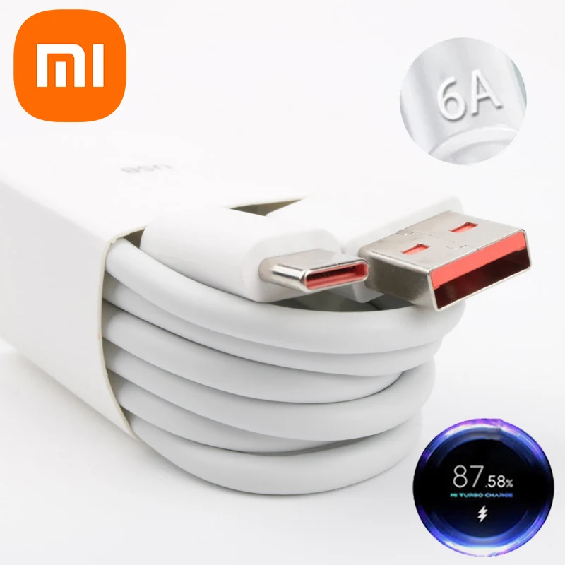 الأصلي Xiaomi 6A 120 واط 90 واط 67 واط 55 واط 33 واط USB نوع C توربو كابل شحن سريع ل Mi 14 13 12 11 برو ريدمي نوت 12 11 T برو POCO X4