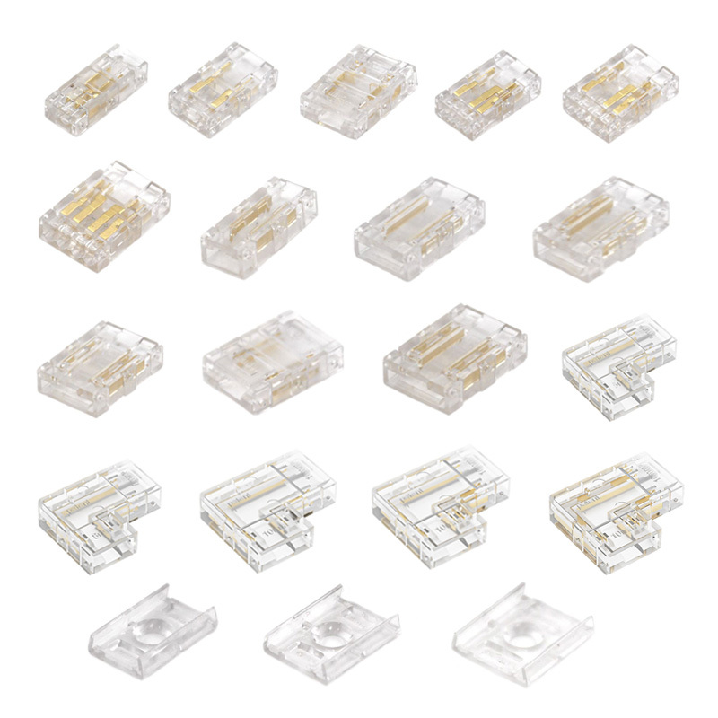 COB LED سلك موصل 5 8 10 مللي متر اتصال لحام مشبك صغير FCOB RGB CCT LED قطاع أضواء 2 3 4 دبوس لا موصل المنطقة المظلمة