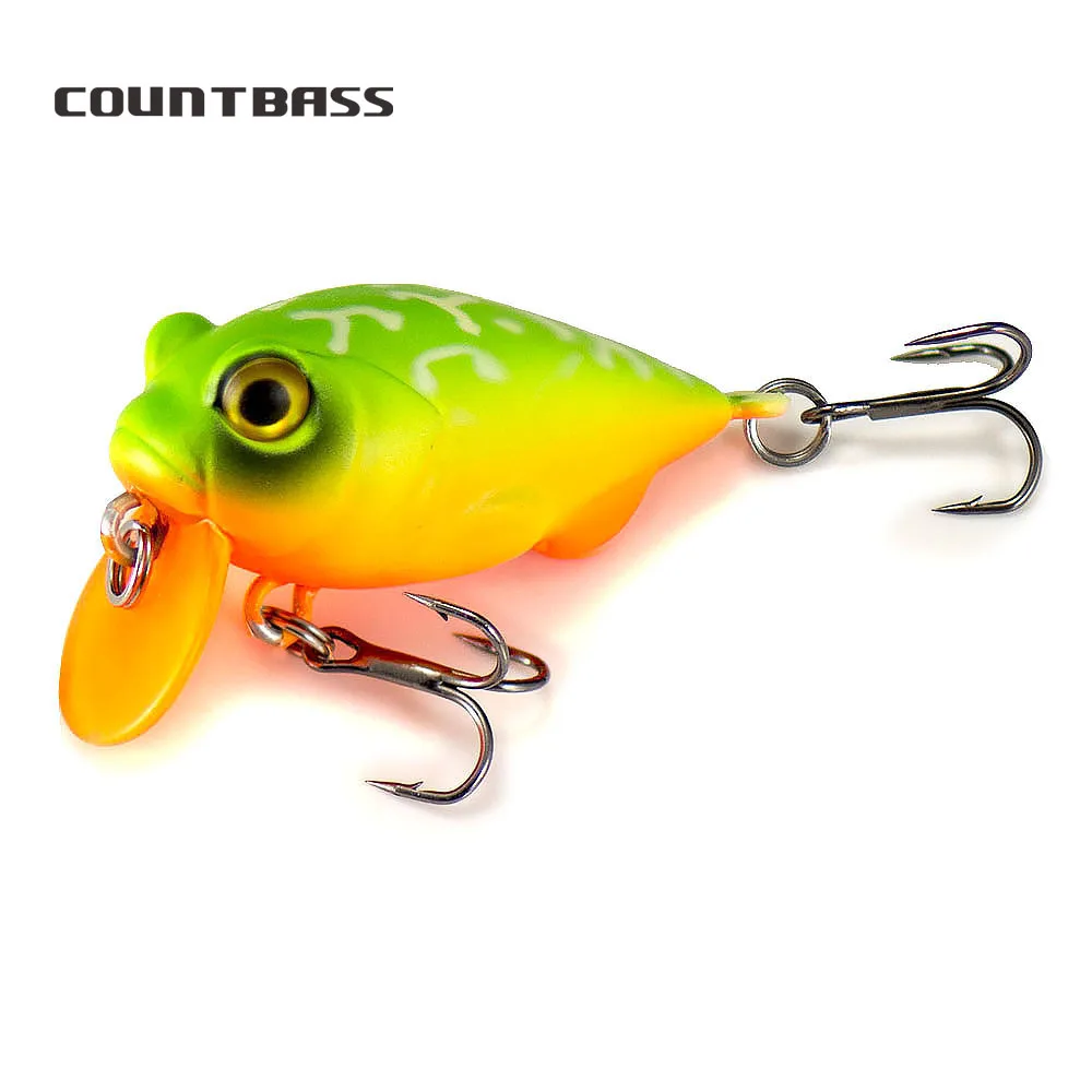 Countbass العائمة Crankbait الصيد Leurres 38 مللي متر 5 جرام عمق الغوص 0.2-0.5 متر Chatterbait المتذبذب السحر La Peche Au Leurre