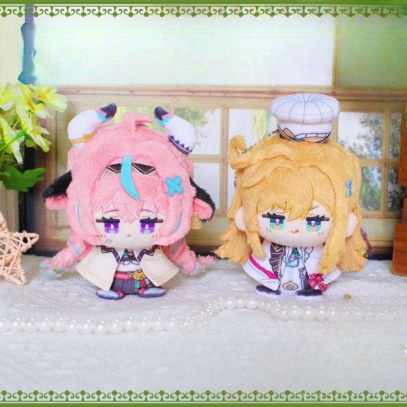 12 سنتيمتر أنيمي لعبة Genshin تأثير Varesa Escoffier Kawaii تأثيري القطن دانغو دمية المفاتيح لينة صغيرة بلوشيز لعبة أرقام الهدايا