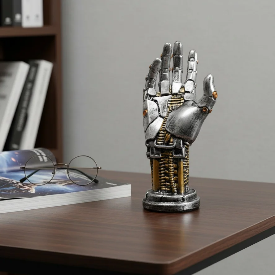 حامل لوحة ألعاب Cyberpunk ثلاثي الأبعاد - صندوق تخزين يدوي آلي لمفاتيح هاتف التحكم، منظم مكتب الخيال العلمي هدية تقنية رائعة