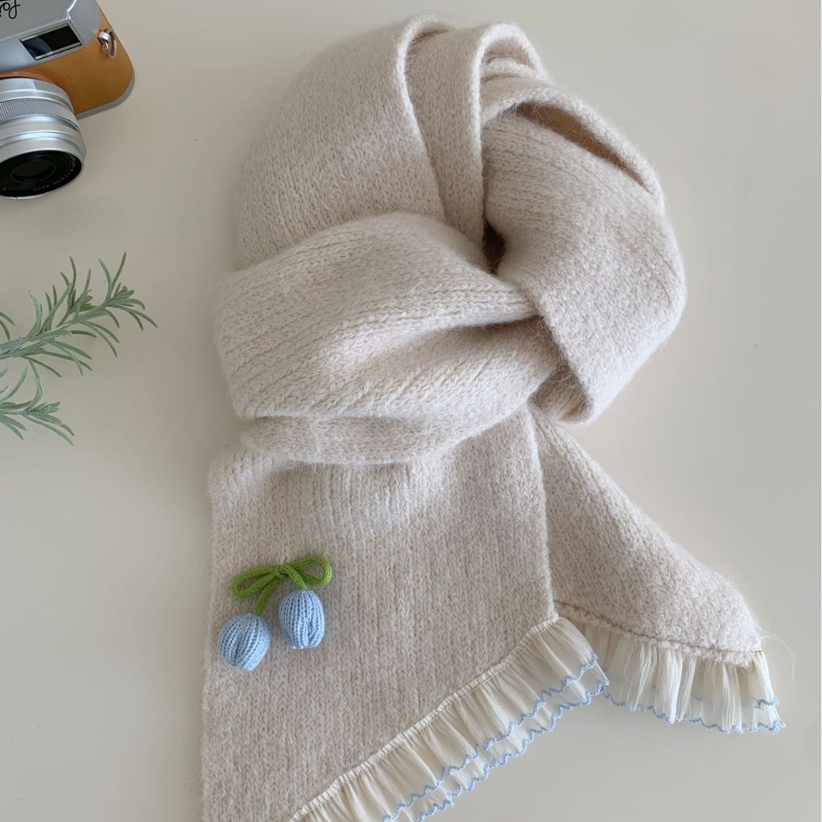 shawl منصوف tulip دافئ للنساء