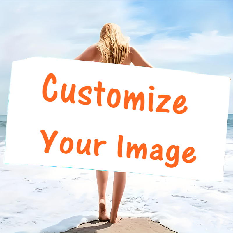 منشفة شاطئ مخصصة مع صورة مضحكة، منشفة شاطئ من الألياف الدقيقة رقيقة وماصة للماء للشاطئ والسباحة واليوغا والاستحمام والرياضة