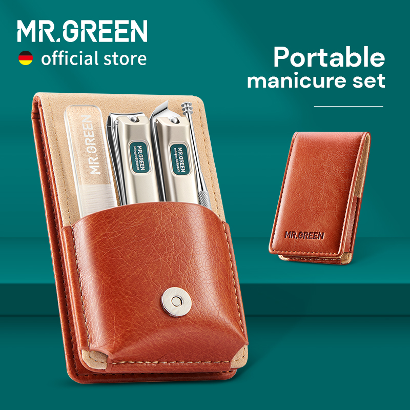 MR.GREEN Kit حقيبة أظافر محمولة أدوات السفر صندوق هدايا من الفولاذ المقاوم للصدأ للأصدقاء أو العائلة