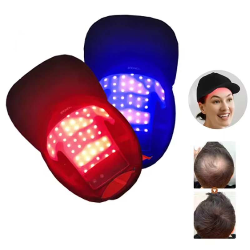 قبعة العلاج بالضوء الأحمر LED خوذة نمو الشعر ديود LaserHat غطاء العلاج بالضوء لإعادة نمو الشعر وعلاج تساقط الشعر