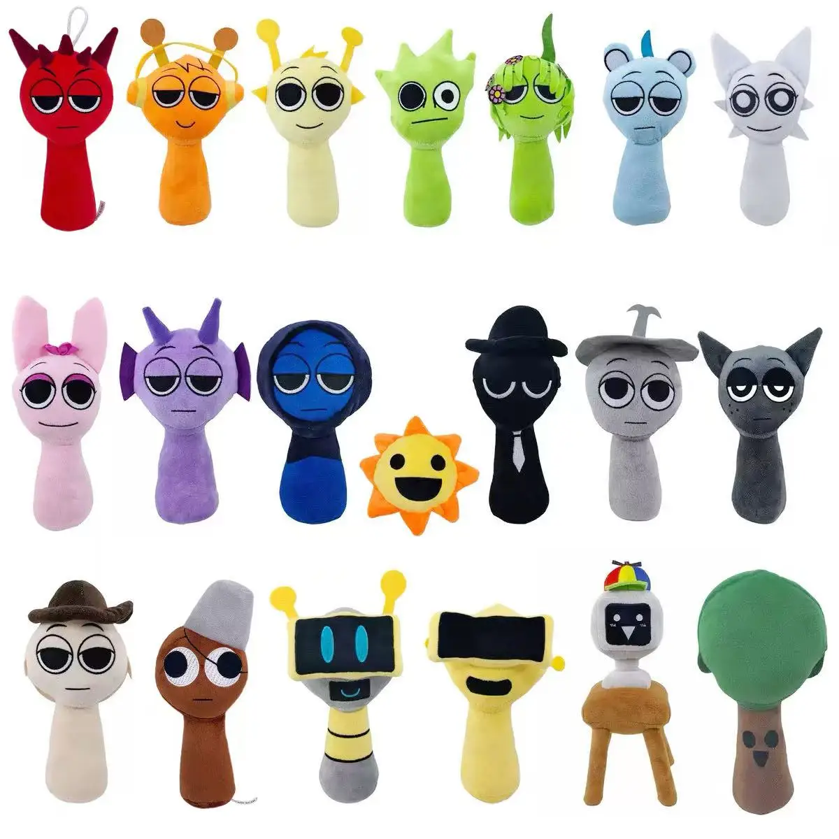 Sprunki ألعاب من القطيفة Sprunki Plushie Sprunki لينة لعبة الكرتون وسادة هدايا عيد ميلاد الاطفال محشوة الدمى هدية الكريسماس