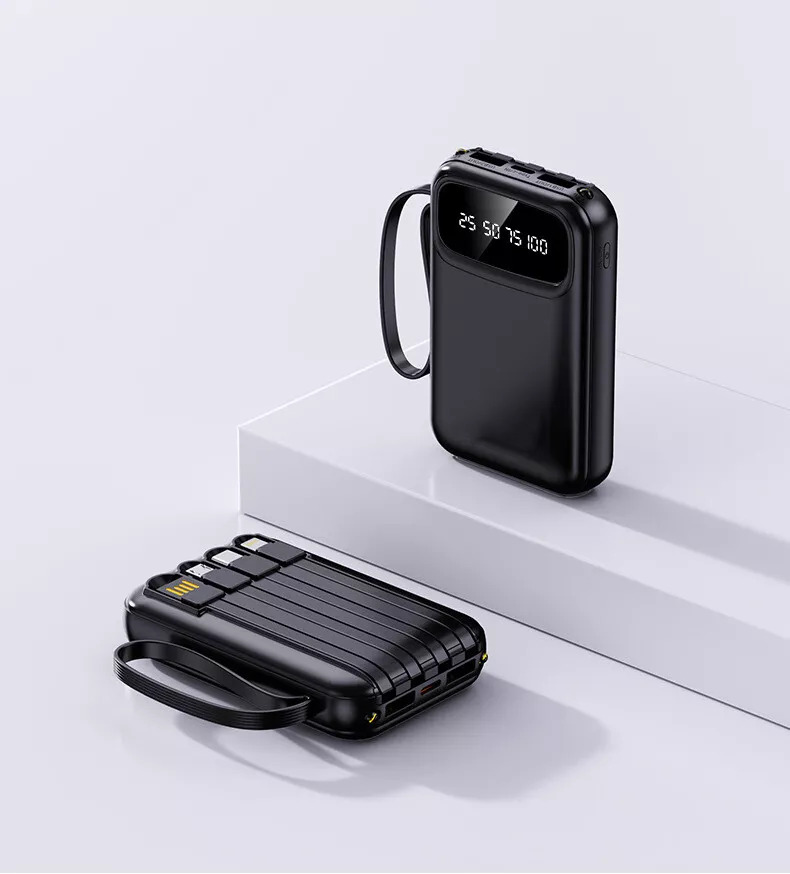 بنك طاقة 30000mAh، شاحن USB سريع، بطارية خارجية للهواتف المحمولة DE