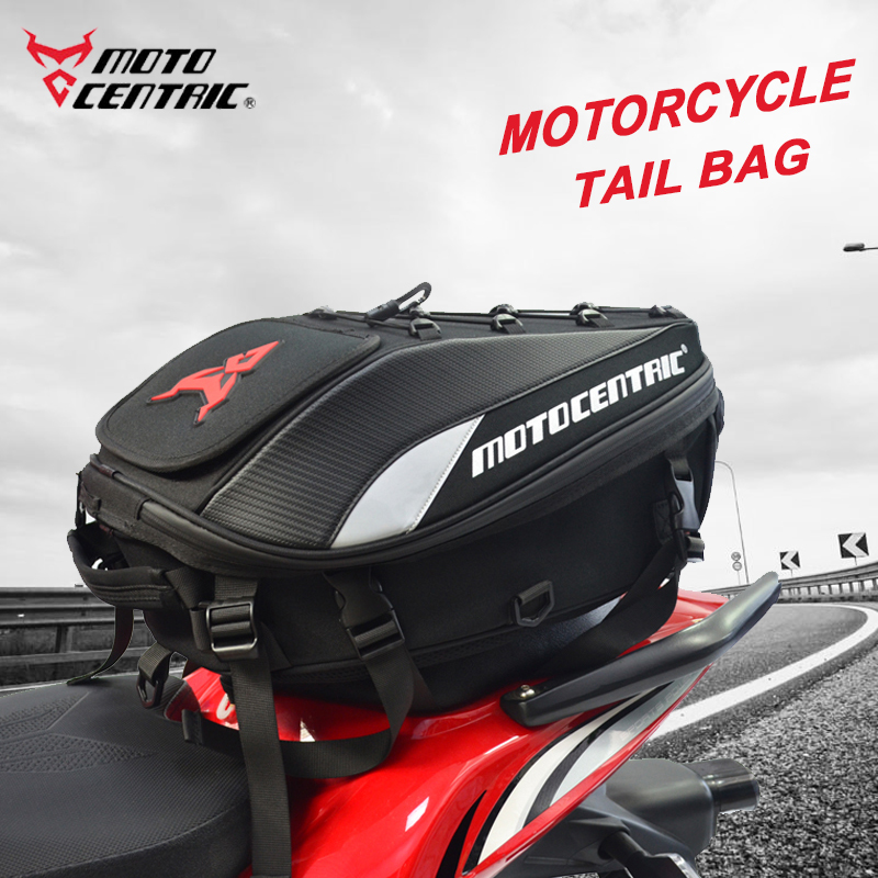 MOTOCENTRIC دراجة نارية أكياس المقعد الخلفي مقاوم للماء الذيل حقيبة المقعد الخلفي حقيبة متعددة الوظائف دراجة نارية خوذة حقيبة موتو رايدر على ظهره