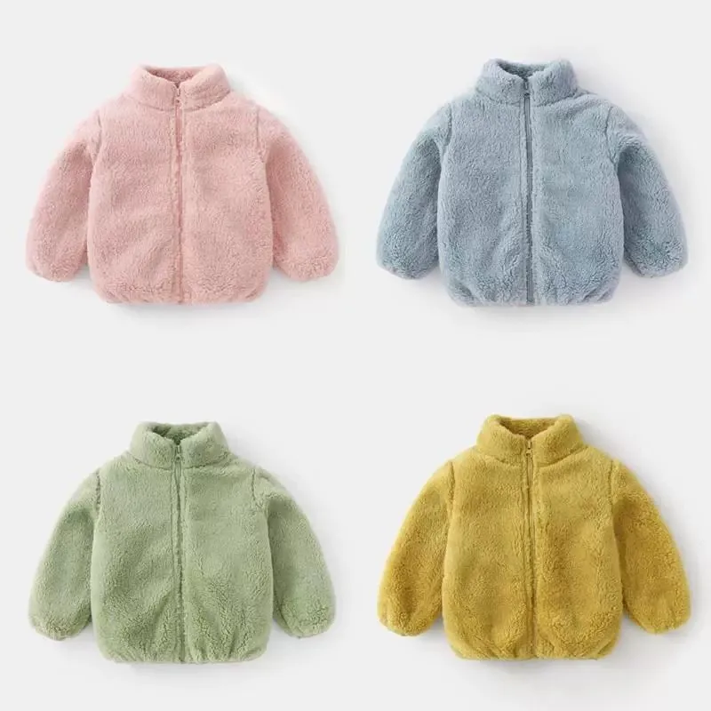 بلون أزياء الأطفال أفخم معطف الخريف الشتاء الدافئة طفلة الصبي عارضة سترة Greatcoat الاطفال ملابس طفل ملابس خارجية