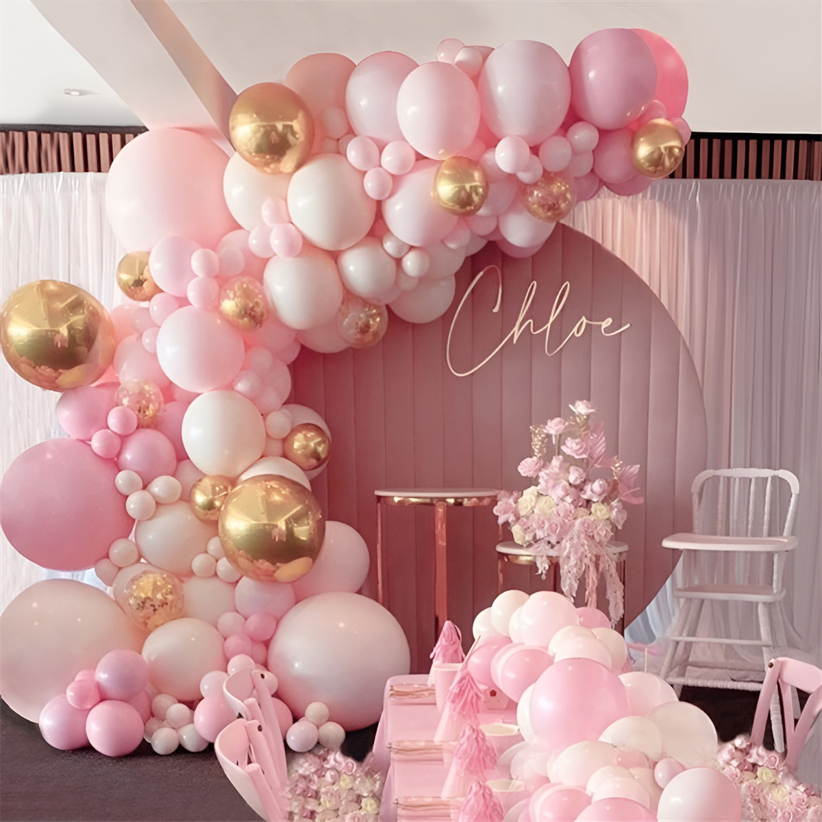 بالون جارلاند قوس عدة حفلة عيد ميلاد الديكور فتاة عيد ميلاد احباط بالون استحمام الطفل ديكور Globos لوازم حفلات الزفاف