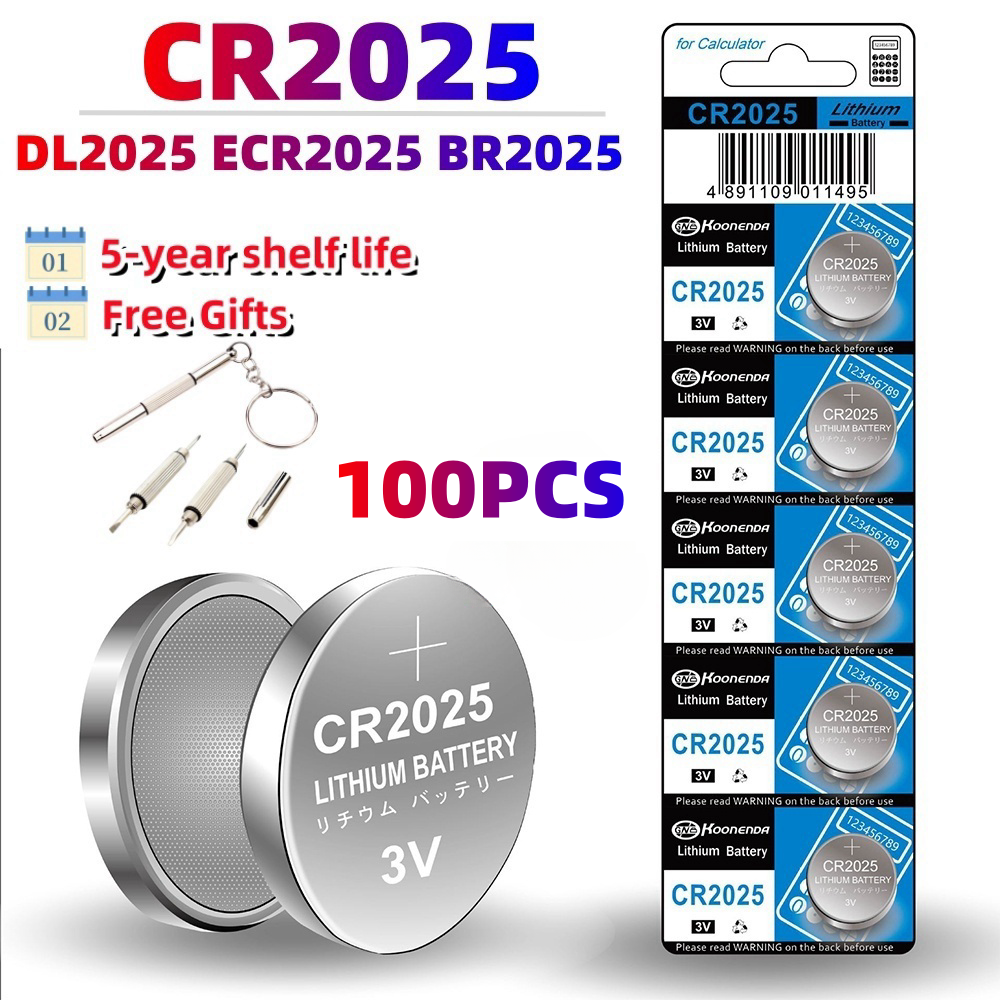 بطارية ليثيوم زرية 3 فولت CR2025 DL2025 BR2025 5003LC LM2025 سريعة التوصيل، بطاريات ساعة للألعاب والساعات وأجهزة الكمبيوتر
