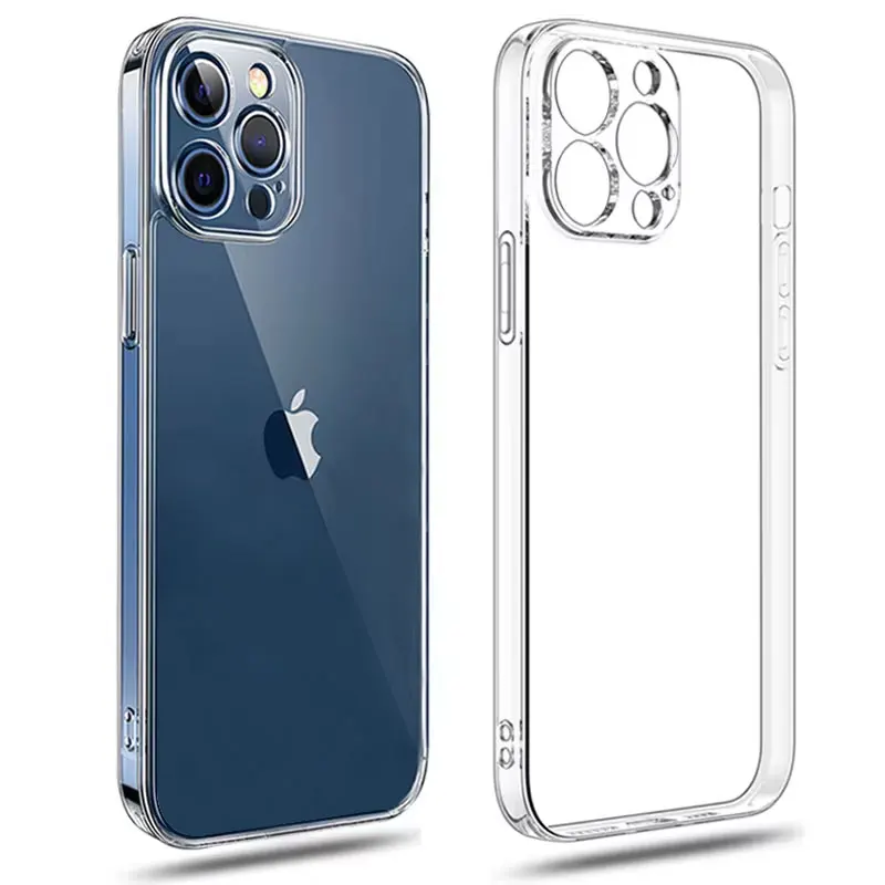 حافظة هاتف شفافة رفيعة للغاية لهاتف آيفون 11 12 13 14 15 16 17 Pro X XR XS Max Mini 7 8 Plus غطاء خلفي شفاف من السيليكون