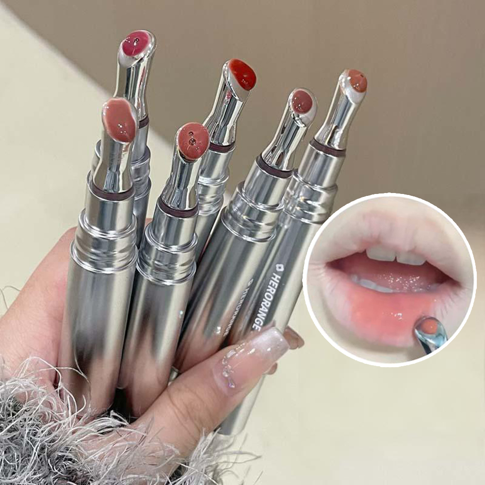 ملمع شفاه هيرورانج بتأثير المرآة، ملمع شفاه مرطب يدوم طويلاً، مناسب لجميع أنواع البشرة، هدية عيد الحب، هدية عيد الميلاد