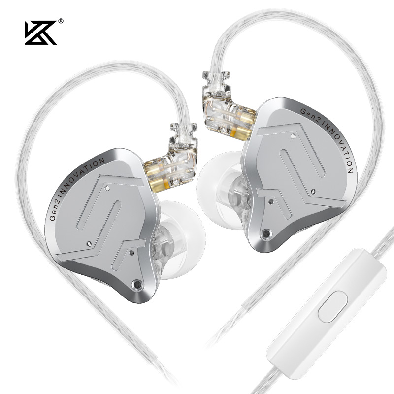 KZ ZSN Pro 2 سماعات أذن معدنية رياضية بخاصية إلغاء الضوضاء سماعات موسيقى سائقيين هجين 1BA + 1DD HIFI Bass سماعات