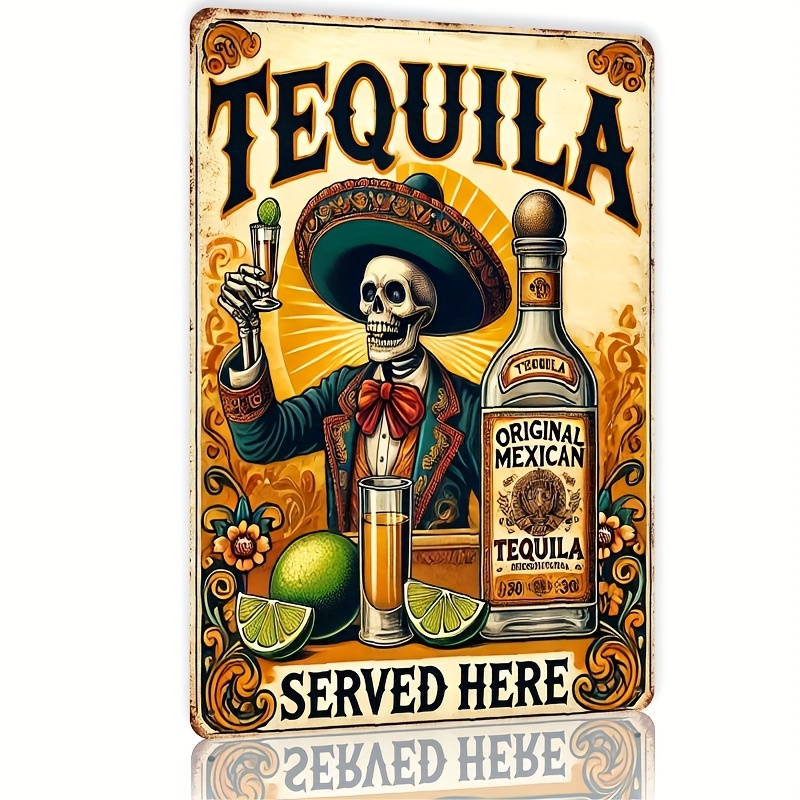 ديكور الغرفة تين تسجيل TEQUILA جدار الفن ، علامات الرجعية للبار ، علامة معدنية لا كانتينا ، علامات Letrero de Bar ديكور ، علامة لشريط Sig