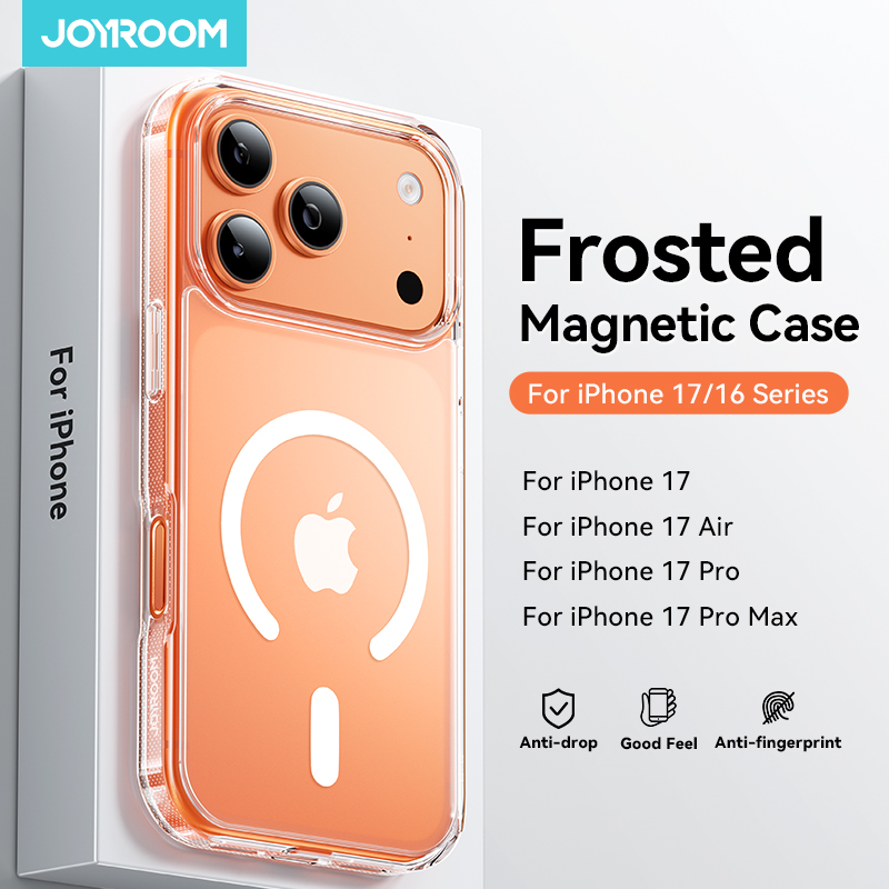 جراب Joyroom لهاتف iPhone 17 Pro Max، جراب مغناطيسي غير لامع مقاوم للصدمات، غطاء مات لهاتف iPhone 16 Pro، غطاء مغناطيسي للشحن اللاسلكي