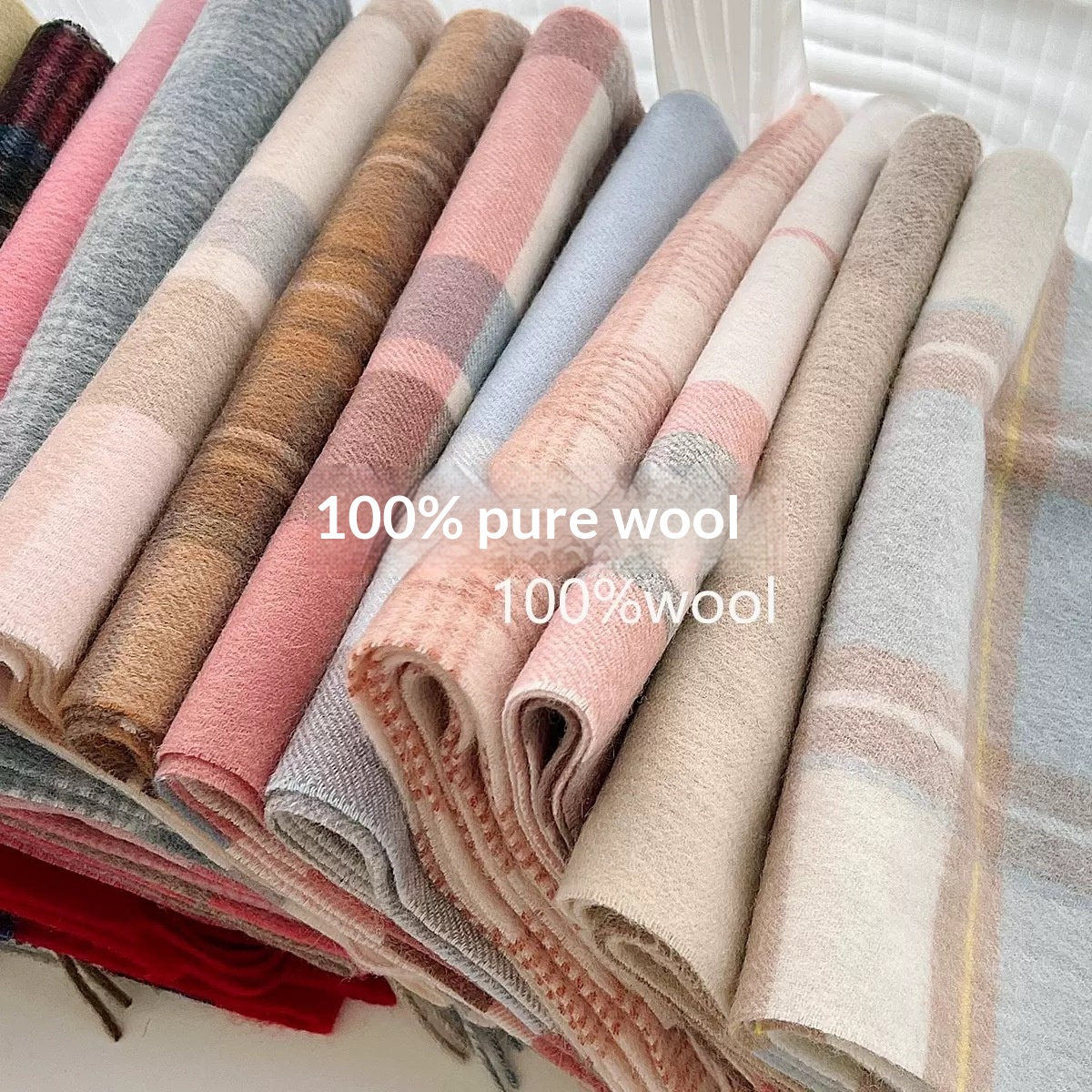shawl صوفي مخطط شتوي