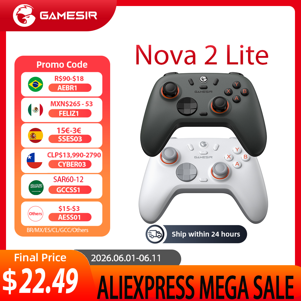 وحدة تحكم الألعاب اللاسلكية GameSir-Nova 2 Lite متعددة المنصات للتبديل والكمبيوتر الشخصي وAndroid وiOS