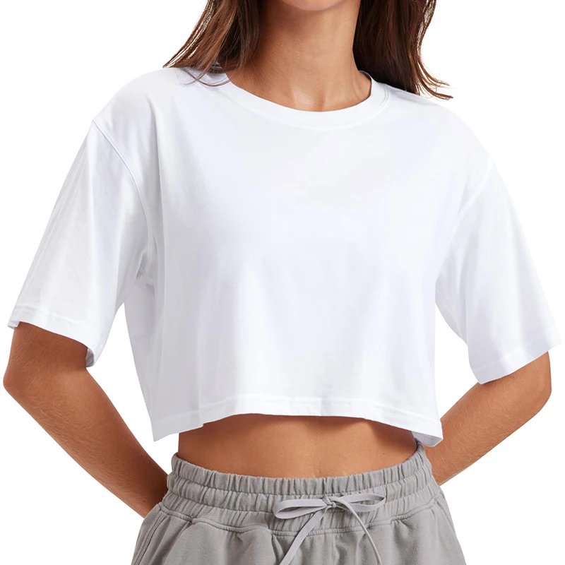 Harajuku قميص مضحك Y2K المرأة المحاصيل القمم عادية أنثى الأبيض المحاصيل القمم تي شيرت الجولة الرقبة قصيرة فضفاضة تيز الصيف الشارع الشهير