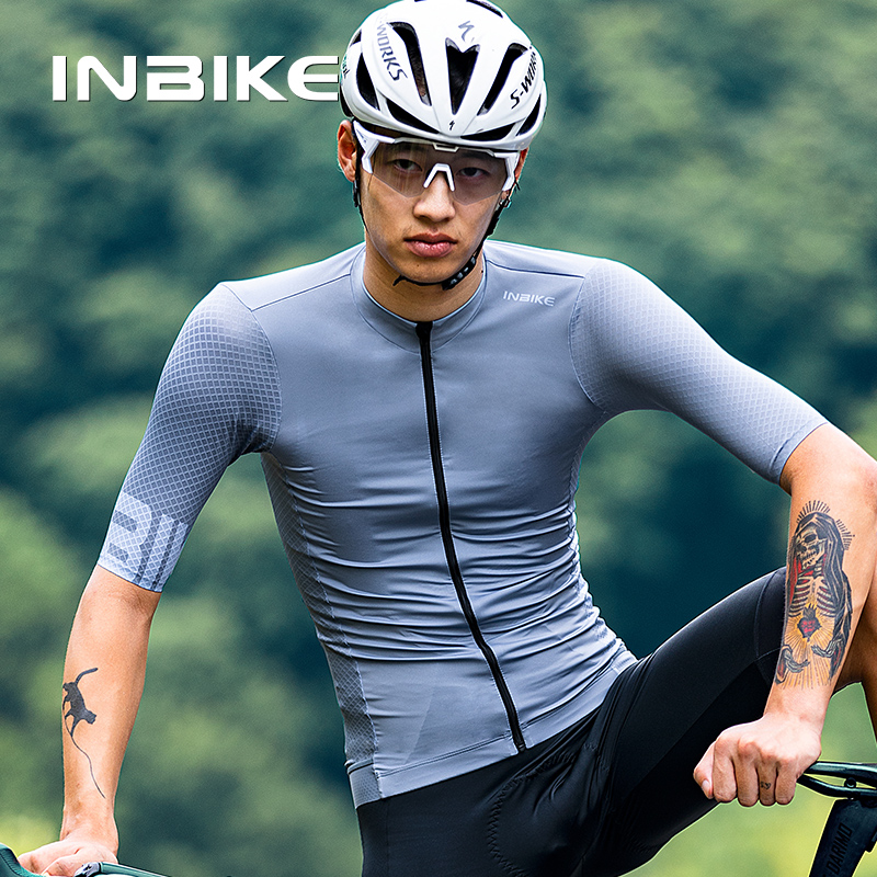 INBIKE قصيرة الأكمام دراجة جيرسي رجل الصيف الطريق الدراجات جيرسي الملابس للرجال MTB دراجة جبلية رياضية الذكور الملابس